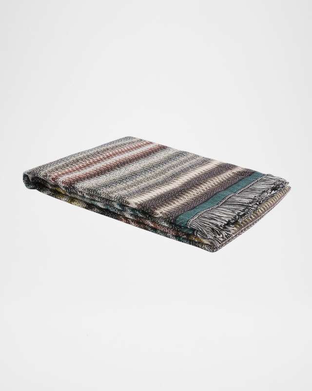 Blurred Wool Throw, 57" x 75"